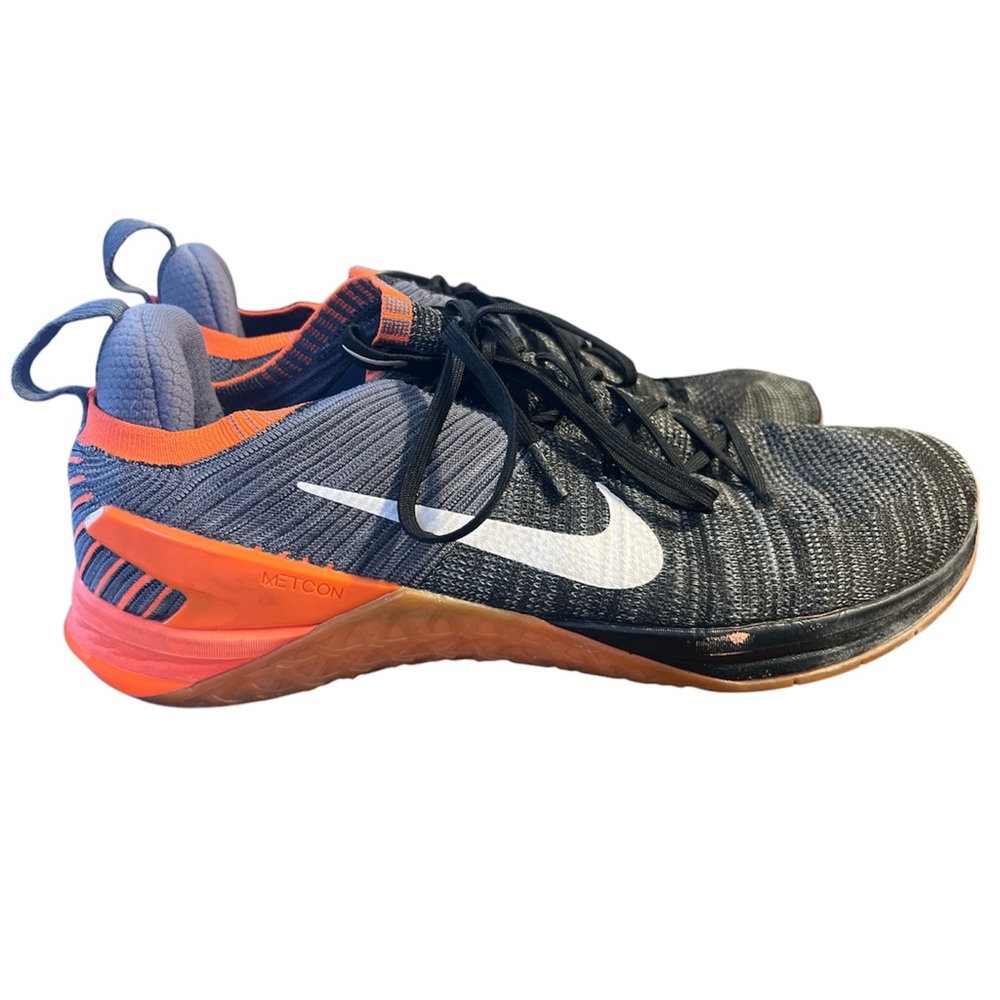 Nike Metcon 2 Flyknit DSX Mens Shoes Black Grey Orange